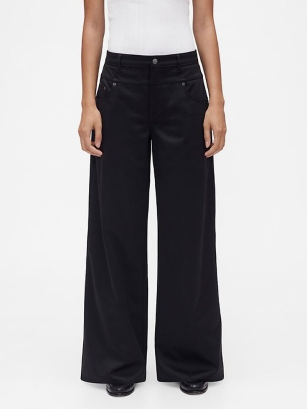 GAP studio low rise satin baggy pants